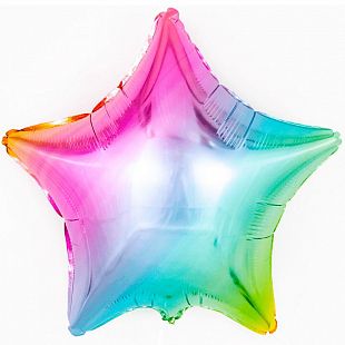 И 18 Звезда Радуга, нежный градиент / Star Rainbow gradient