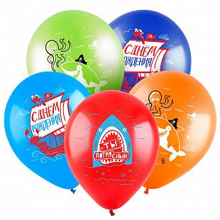 T 12" СДР Морские приключения, Ассорти Пастель 2 ст., 2 цв. 100шт