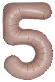 И 40"/102 см Цифра "5" Slim, Винтажная роза, Матовый