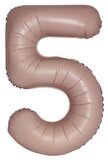 И 40"/102 см Цифра "5" Slim, Винтажная роза, Матовый