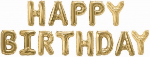 F 16''/41 см Мини-Надпись &quot;Happy Birthday&quot;, Золото