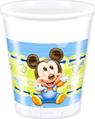Pc 200мл Стаканы пластиковые "Малыш Микки" / Baby Mickey 8шт