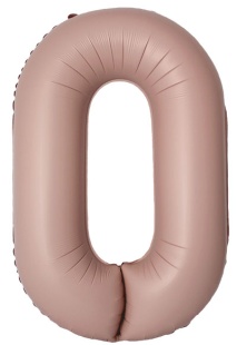 И 40"/102 см Цифра "0" Slim, Винтажная роза, Матовый