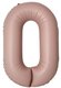 И 40"/102 см Цифра "0" Slim, Винтажная роза, Матовый
