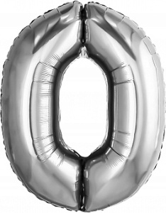 Ag 32''/81 см Цифра &quot;0&quot; Серебро