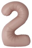 И 40"/102 см Цифра "2" Slim, Винтажная роза, Матовый