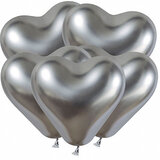 Сердце 12" Хром Серебро / Shiny Silver 89 / 25 шт. /