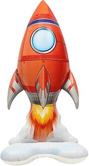 К Шар 3D (51''/130 см) Фигура на подставке, Ракета