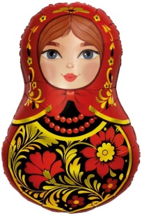 Ag Фигура Матрешка Золотая роспись, 31"/79 см