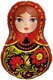 Ag Фигура Матрешка Золотая роспись, 31"/79 см