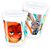 Стаканы пластиковые "Зверополис" / Zootropolis 200мл 8шт/уп