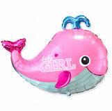 И Китенок розовый / Baby whale fuchsia 34"/86*66 см