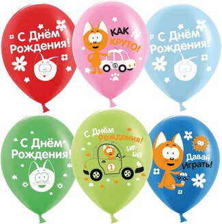 K 12"  Котенок Котэ, Ассорти, пастель, 2 ст, 10 шт.