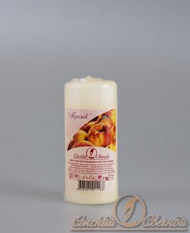 свеча аромат. пеньковая 40х90 "персик" 079519