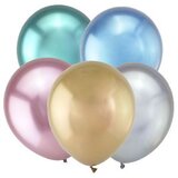 Т 12"Метал Зеркальные шары, Ассорти / Mirror Assorted