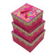 Набор коробок 3 в 1 "Летнее настроение. Цветы" / квадрат (17*10;15*8;13*7см) 2023