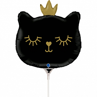 Г 14" Котенок принцесса. Черный / Cat Princess Black mini