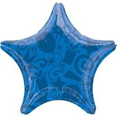 A 22 Звезда Шары и Подарки Синяя / Festive Blue Star