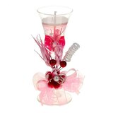 Свеча гель "Цветок с вишенками" 15 x 6,5 x 5,5 см, розовый 907849