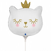 Г 14" Котенок принцесса. Белый / Cat Princess White mini
