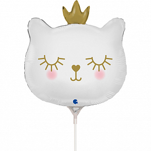 Г 14&quot; Котенок принцесса. Белый / Cat Princess White mini