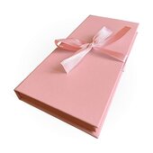 Коробка для денег Тиснение Микровельвет, Розовый, 17,2*8,3*1,6 см, 1 шт.
