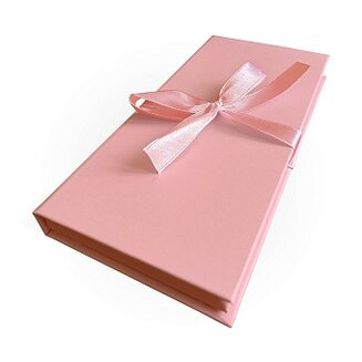 Коробка для денег Тиснение Микровельвет, Розовый, 17,2*8,3*1,6 см, 1 шт.