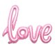 F Надпись "Love", Розовый 41''/104 см