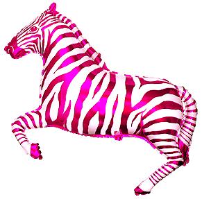 И Зебра (фуксия) / Zebra 42"/74*107 см