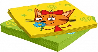 Салфетки Три Кота, Играем вместе, 33*33 см, 20 шт.