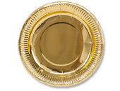 Тарелка фольгированная золотая 17см 6шт/G
