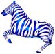 И Зебра (синий) / Zebra 42&quot;/74*107 см