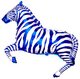 И Зебра (синий) / Zebra 42"/74*107 см