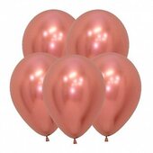 S 12"Зеркальные шары Рефлекс Розовое золото / Reflex Rose Gold / 50 шт. /