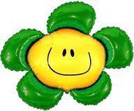 И Цветочек (солнечная улыбка) зелёный / Flower 41"/89*104 см