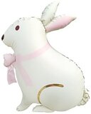 F Зайка с розовым бантиком, Сатин 33''/84 см
