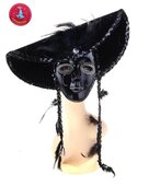 Карнавальная маска &amp;quot;Хозяйка Карибского моря&amp;quot;, черная