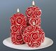 набор свечей "бордовые розы"