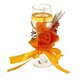 Свеча гель в стекле h=13,5 см Роза, оранжевый 825803