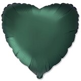И 18 Сердце Сатин Темно-зеленый