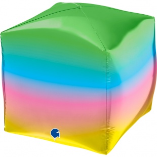 Г 3D КУБ 18" Радужный