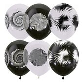 M 12"/30см BLACK&amp;amp;WHITE (шелк) 4 ст. рис Иллюзия 25шт