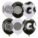 M 12"/30см BLACK&amp;WHITE (шелк) 4 ст. рис Иллюзия 25шт