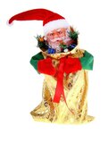 Дед Мороз танцующий в мешке с подарками 26 см (англ. мелодия)