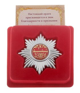 Набор серебряный орден "Именинница" и удостоверение