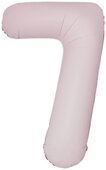 И 40&amp;quot;/102 см Цифра &amp;quot;7&amp;quot; Slim, Пыльная роза, Сатин