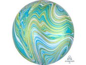 А 3D СФЕРА Б/РИС 16" Мрамор Blue Green