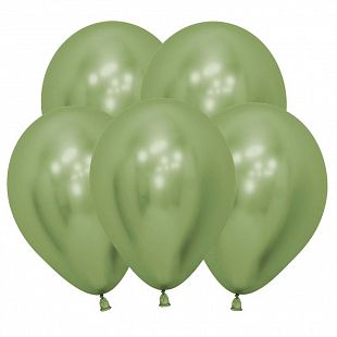 S 12"Зеркальные шары Рефлекс Лайм / Reflex Lime Green / 12 шт. /