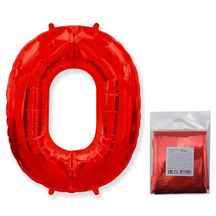 И 40&quot;/102 см Цифра &quot;0&quot; Красный