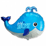 И Китенок голубой / Baby whale blue 34"/86*66 см